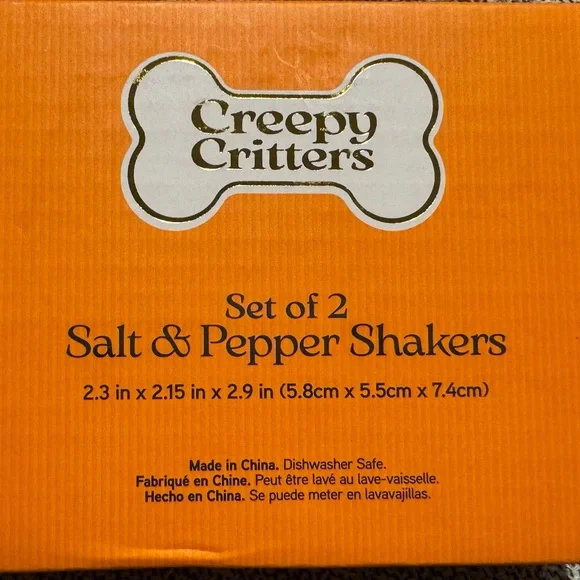 🚫SOLD🚫 Creepy Critters Ghost Pup Salt & Pepper Shaker Set - Picture 2 of 3